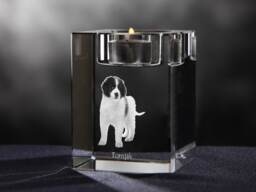 Tronjak - Crystal Candlestick With Dog, Souvenir, Decoration, Limited Edition, Collection