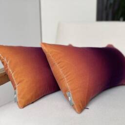 "Purple Ombre Velvet Lumbar Pillow Cover 12"" X 24" - thumbnail 2