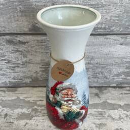 Santa Vase, Glittery, Tree Xmas Decoration, Christmas Decorations - thumbnail 3