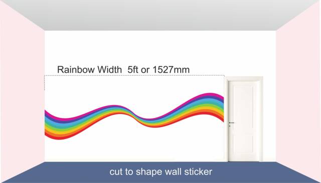 Rainbow Stroke 1527mm - Wall Sticker - image 1