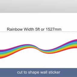 Rainbow Stroke 1527mm - Wall Sticker - thumbnail 2