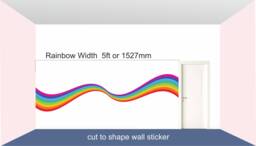Rainbow Stroke 1527mm - Wall Sticker - thumbnail 1