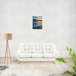 Lake Tapestry, Scenic Wall Hanging, Large Nature Art, Dorm Room Decor - thumbnail 4