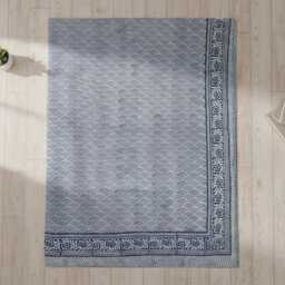 Hand Block Print Kantha Quilt, Indian Cotton Bedspread Throw - 90x108 Inches - thumbnail 2