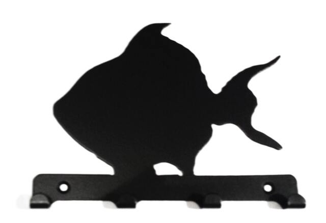 Tropical Fish Silhouette Key Hook Rack - Metal Wall Art