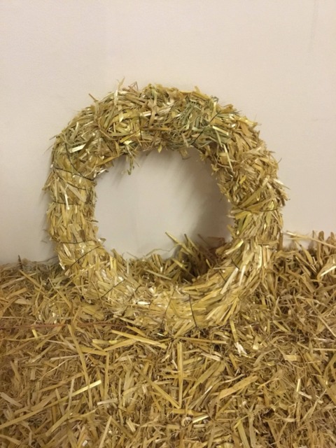 Straw Wreath Handmade Diy Floral Dried Natural Straw Base Christmas Door Hanging Floristry Crafts - image 1