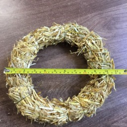 Straw Wreath Handmade Diy Floral Dried Natural Straw Base Christmas Door Hanging Floristry Crafts - thumbnail 2