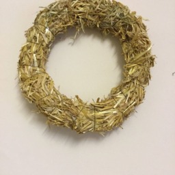 Straw Wreath Handmade Diy Floral Dried Natural Straw Base Christmas Door Hanging Floristry Crafts - thumbnail 3