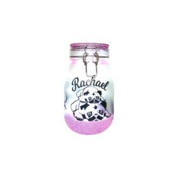 Large Personalised Pug Night Light Jar, Memorial, Lovers Gift