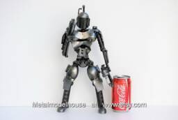 Fet Soldier Scrap Metal Sculpture, Handmade Recycled Steel Art, Unique Valentine Gift For Him
