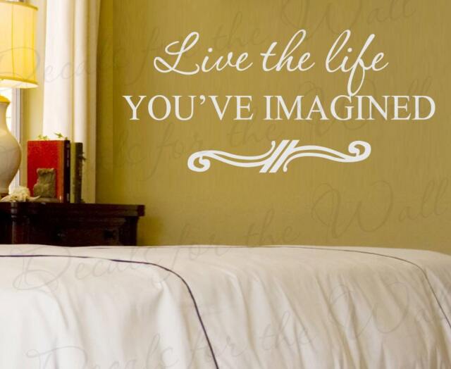 Live Life You've Imagined Inspirational Motivational Decorative Vinyl Lettering Decoration Quote Wall Decal Saying Sticker Decor I67 - image 1