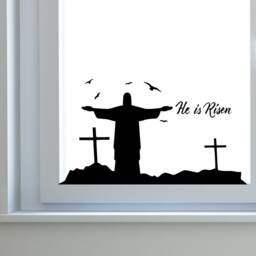 Jesus Christ Is Risen Wall Vinyl Decal Christian Home Decoration Stickers - thumbnail 2