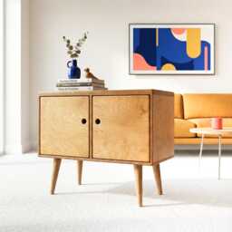 Mid-Century Modern Sideboard, Small Wooden Buffet Cabinet, Mcm Console Table, Scandinavian Storage Unit - thumbnail 2