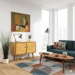 Mid-Century Modern Sideboard, Small Wooden Buffet Cabinet, Mcm Console Table, Scandinavian Storage Unit - thumbnail 4
