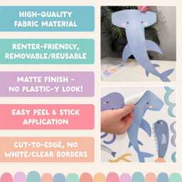 Fruit Wall Decals - Nursery Decor, Watercolor Art, Kids Decal, Reusable & Removable Stickers - thumbnail 3
