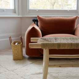 Launch Offer Handwoven Natural Rope Bench, Handmade in Morocco, Entryway Mudroom Wood And - thumbnail 3