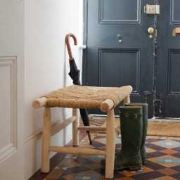 Launch Offer Handwoven Natural Rope Bench, Handmade in Morocco, Entryway Mudroom Wood And - thumbnail 2