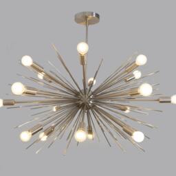 Handmade Mid Century Sputnik Chandelier, Silver Chrome Urchin Light - thumbnail 3