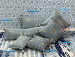 Yakiti-Grey Pack Moroccan Pillows, Aka Cactus Silk Pillow, Decorative Pillows, Sabra Pillows, Moroccan Decor Designer Cactus - thumbnail 1