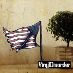 Waving American Flag Wall Decal - Fabric Vinyl Removable & Reusable Armyuscolor002Et