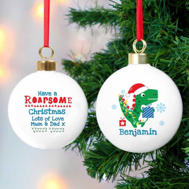 Personalised Kids Bauble - New Baby Xmas Tree Decoration Baby's First Christmas Keepsake Gift Idea - image 1