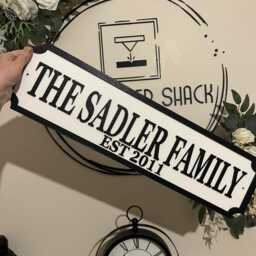 The Surname Family - Street Sign 3D Look Personalised Wall Mount Mdf Home Decor Gift Birthday Wedding Christmas - thumbnail 4