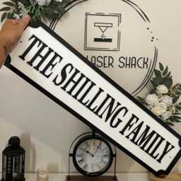 The Surname Family - Street Sign 3D Look Personalised Wall Mount Mdf Home Decor Gift Birthday Wedding Christmas - thumbnail 3