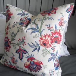 Floral Pillow Cover Island Gem Print, Cotton Toss Slipcover - thumbnail 3