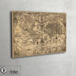 1594 World Map Print - Framed Orbis Terrarum Art - thumbnail 3
