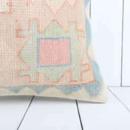 16x16 Turkish Kilim Pillow Vintage Bohemian Cushion Cover - thumbnail 2