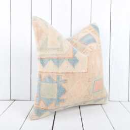 16x16 Turkish Kilim Pillow Vintage Bohemian Cushion Cover - thumbnail 3