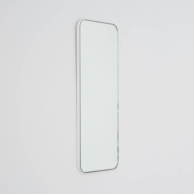 Quadris??? Rectangular Modern Mirror With White Frame, Customisable - image 1