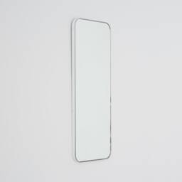 Quadris??? Rectangular Modern Mirror With White Frame, Customisable