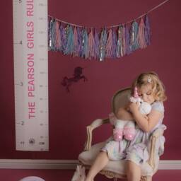 Personalised Wooden Height Chart - Nursery Decor Vintage Growth Giant Ruler Kids Baby Shower White - thumbnail 2