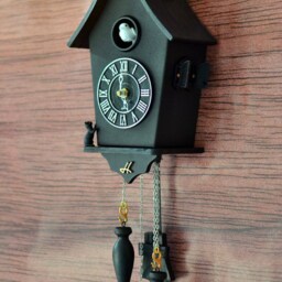 Cuckoo Clock, Wall Clock, Modern Cuckoo Home Decor, Hand Made, , Red, Design Clock, Art Clock, Kuckucksuh, Coucou, Gift, Forest - thumbnail 2