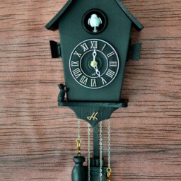 Cuckoo Clock, Wall Clock, Modern Cuckoo Home Decor, Hand Made, , Red, Design Clock, Art Clock, Kuckucksuh, Coucou, Gift, Forest - thumbnail 3