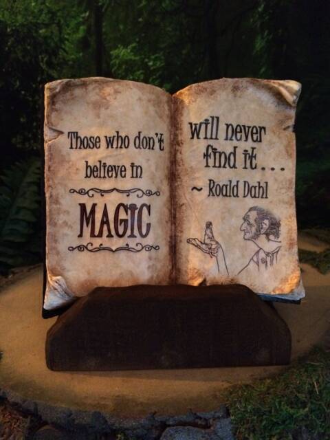 Roald Dahl Quote Resin Storybook Rustic Salvaged Wood Display - image 1