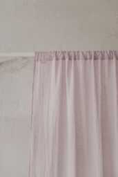 Light Lilac Linen Sheer Curtain, Soft Window Panel For Gentle Light, Handmade Minimalist Drapes Bedroom, Living Room, Kitchen Decor