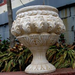 Vintage Sandstone Urn Planter Antiqued 17 - thumbnail 3