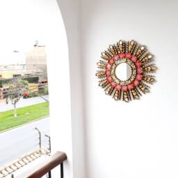 "Peruvian Mirrors ""Ojo Fuchsia 40cm" - thumbnail 3