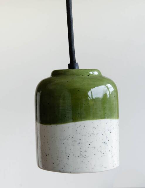 Pendant Lamp - Speckles Forest Handmade Ceramic - image 1