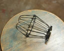 Antique Brass Wire Bulb Cage, Clamp On Lamp Guard, For Vintage Trouble Lights - Quality Supplies Your Handmade Lighting, Lamps, Pendants