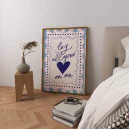 Lay All Your Love On Me Art Print, Hand-Drawn Heart Illustration - thumbnail 1
