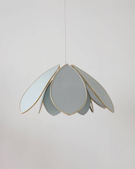 Double Flower Pendant Light - Sage - image 1