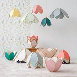 Double Flower Pendant Light - Sage - thumbnail 2