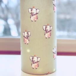 Elephant Lamp, Baby Girl Nursery Light String Lights Luminary, Girls Room Night Light, Shower Decorations - thumbnail 1