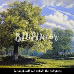 Oil Paintings Landscape Trees Wall Mural, Peel & Stick, Painting, Removable Wallpaper, Self Adhesive, Covering, Forest #22 - thumbnail 3