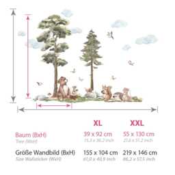 Woodland Animal Wall Stickers, Decals For Children's Rooms, Stickers Baby Room Decor Dl858 - thumbnail 2