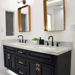 Modern Double Wall Brass Sconce Lamp Light Fixture Bedroom Vanity Black Gold Mid - thumbnail 3