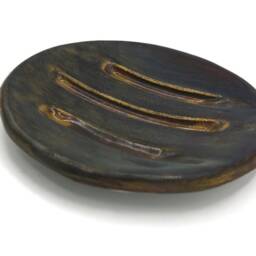 Handmade Ceramic Soap Dish With Drain - Rustic Bathroom Saver - thumbnail 2